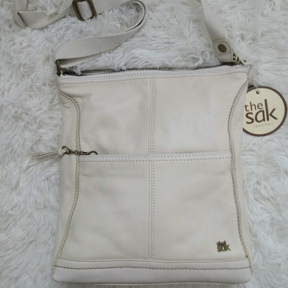 NWT The Sak white leather crossbody bag